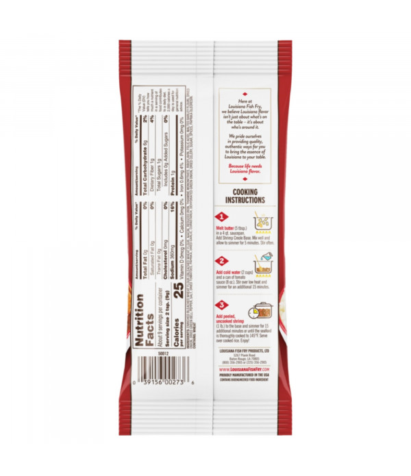 Louisiana Fish Fry Shrimp Creole Base 2.61 oz Delicious and Savory Shrimp Creole Base from Louisiana Fish Fry - 2.61oz
