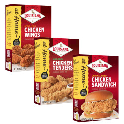 Louisiana Fish Fry Spicy Chicken Wings, Mild Chicken Tenders, and... Louisiana Fish Fry Spicy Chicken Wings, Mild Chicken Tenders, and...