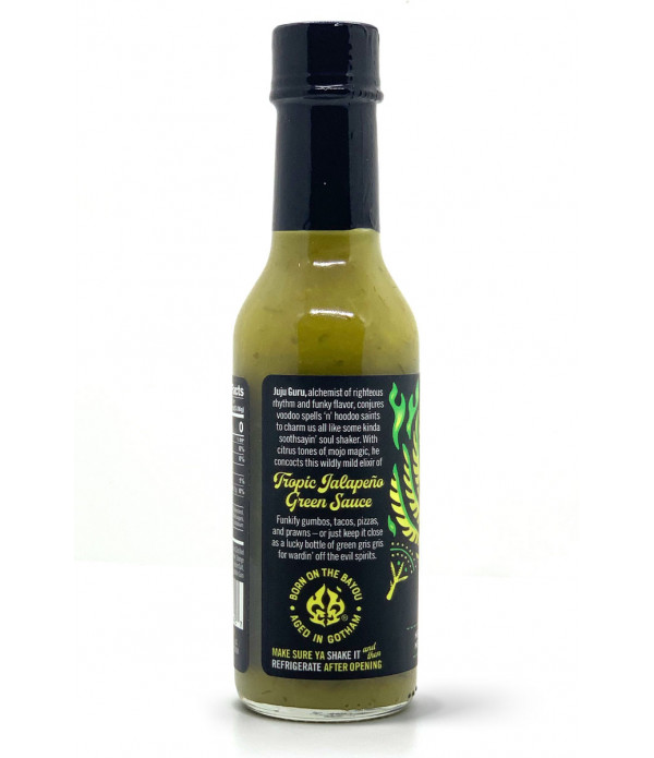 Bayou Gotham - JuJu Guru Tropic Jalapeno - Hot Sauce - 5oz JuJu Guru Tropic Jalapeno - Hot Sauce - Alchemist of Righteous Rhythm and Funky Flavor