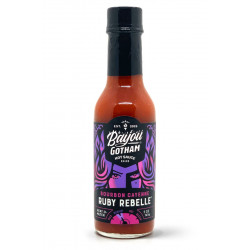Bayou Gotham Ruby Rebelle Bourbon Cayenne Hot Sauce 5oz
