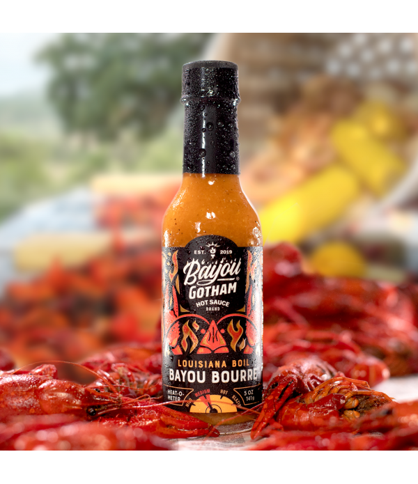 Bayou Gotham Bayou Bourre Louisiana Boil Hot Sauce 5oz Bayou Bourre Louisiana Boil - Hot Sauce - The Essence of Crawfish Season