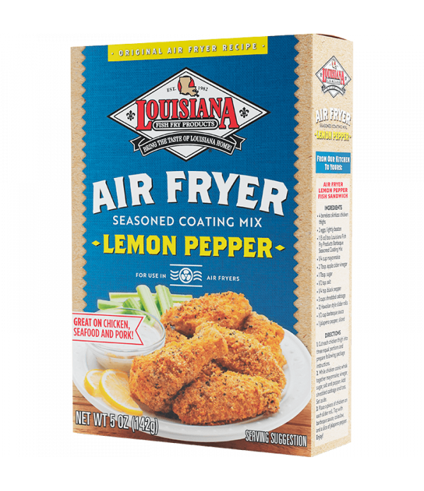 Crispy and Flavorful Lemon Pepper Coating with Louisiana Fish Fry Air Fry Lemon Pepper Coating Mix - 5oz