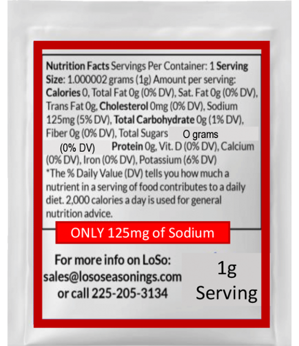 LOSO - Low Sodium Spicy Seasoning Sachets LOSO - Low Sodium Spicy Seasoning Sachets